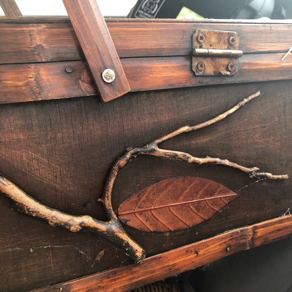 Vintage One of a Kind Wooden Box Basket - Picture 14 of 16